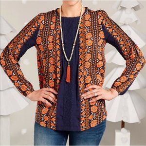 Matilda Jane Floret Orange & Blue Top Small